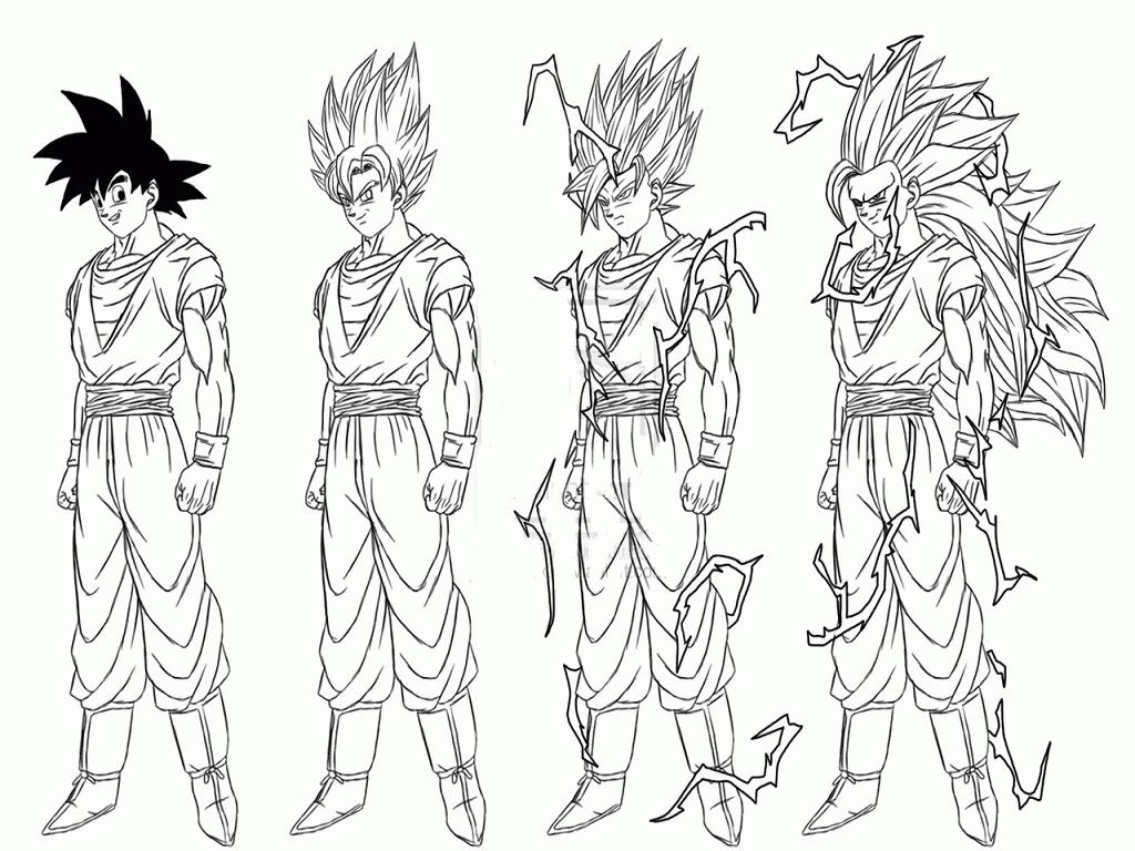 Dibujos para colorear gratis de dragon-ball-z para imprimir