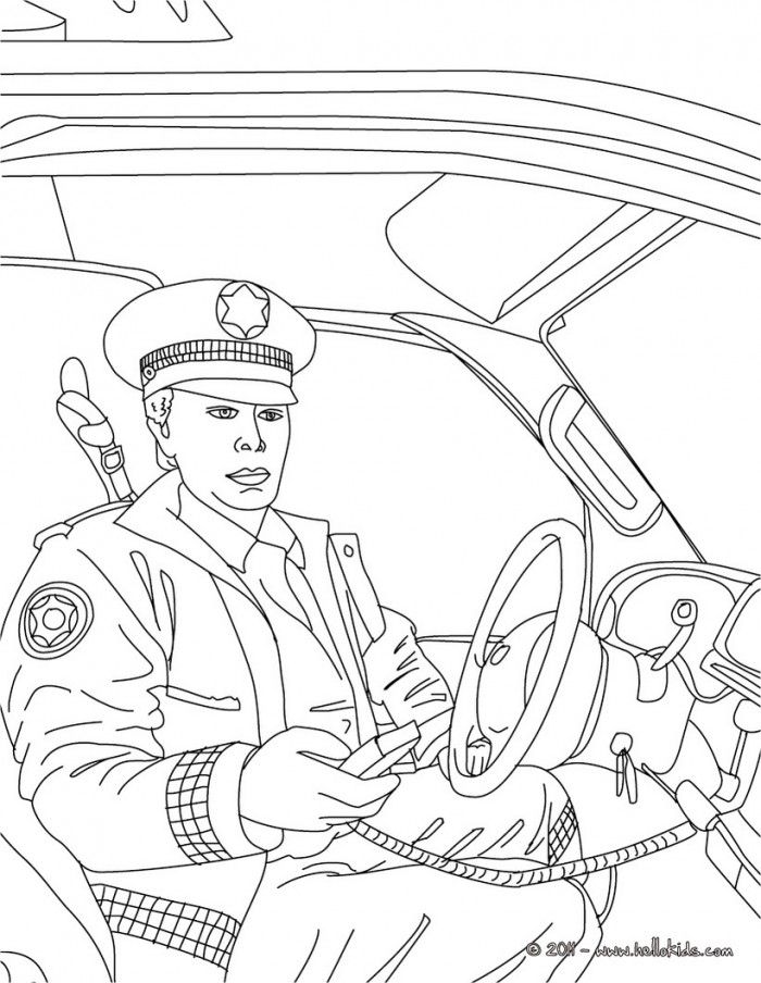 Policeman Coloring Page 