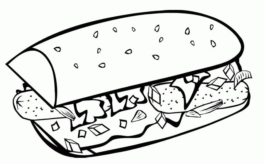 Kids Coloring Pages Fast Food Clip Art Library