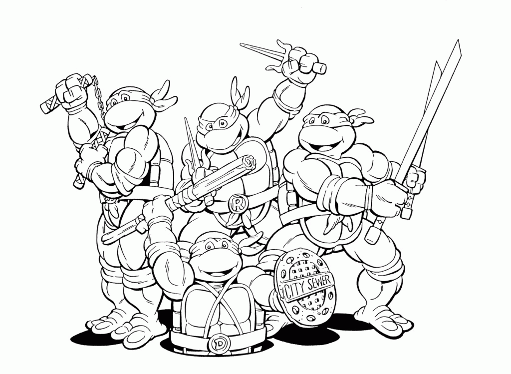 Free Ninja Turtles Coloring Pages Free Printable, Download Free Ninja ...