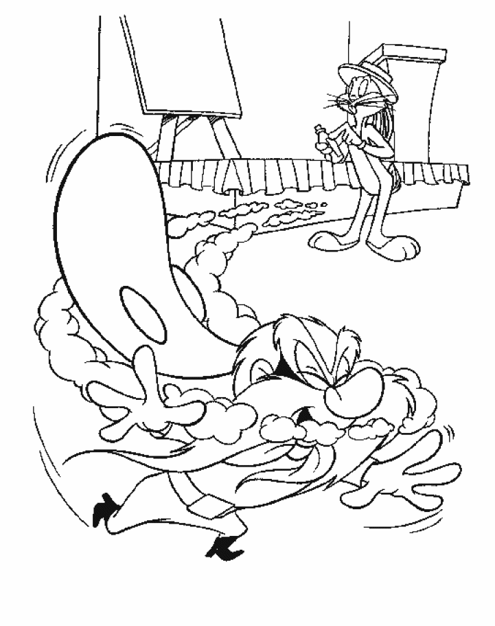 Bugs Bunny Pictures to Color - Free Printable Coloring Pages