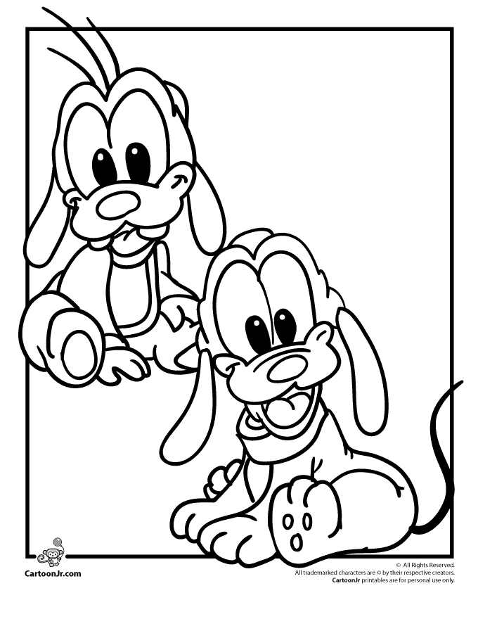 Coloring Pages Of Baby Goofy Images  Pictures 