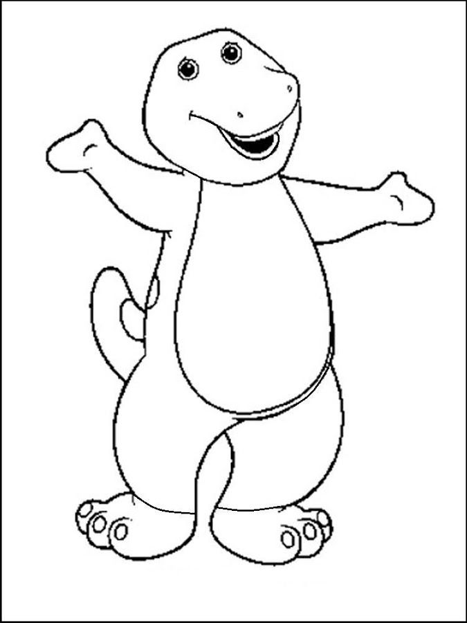 barney coloring pages - Clip Art Library