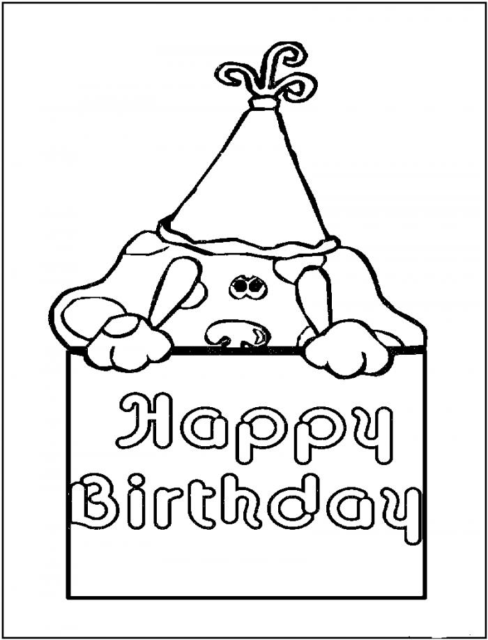 Birthday Blues Clues Coloring Pages Clip Art Library 4368 | The Best ...