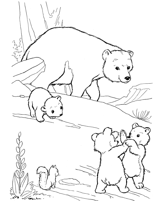 bear blue house Colouring Pages