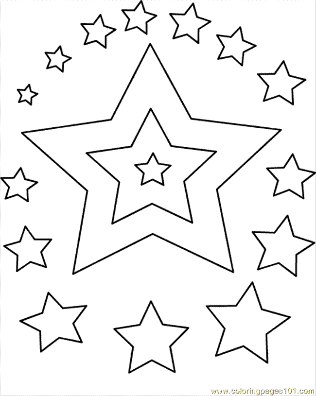 Picture Of A Star To Color