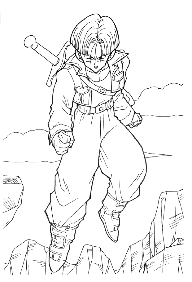 Dragon Ball Z Coloring Pages Trunks | Coloring pages