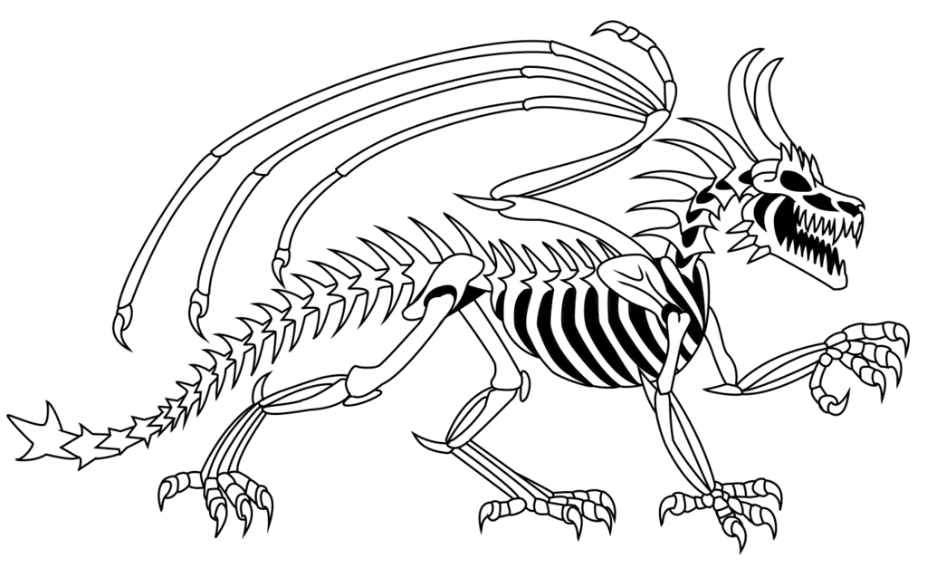 Share 66+ dragon skeleton sketch latest - in.eteachers
