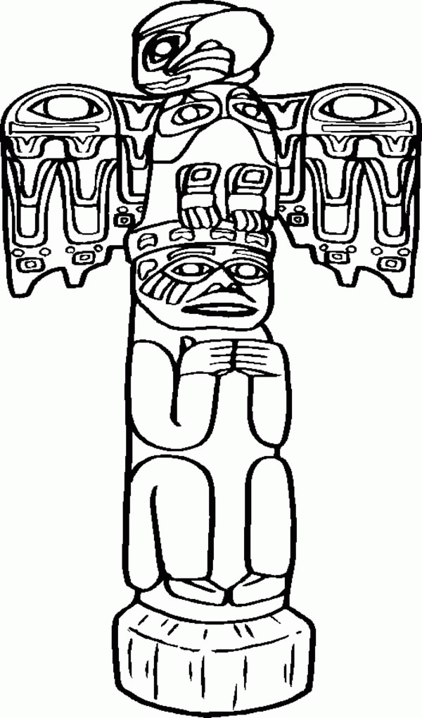 Free Totem Pole Coloring Sheets |Free coloring on Clipart Library
