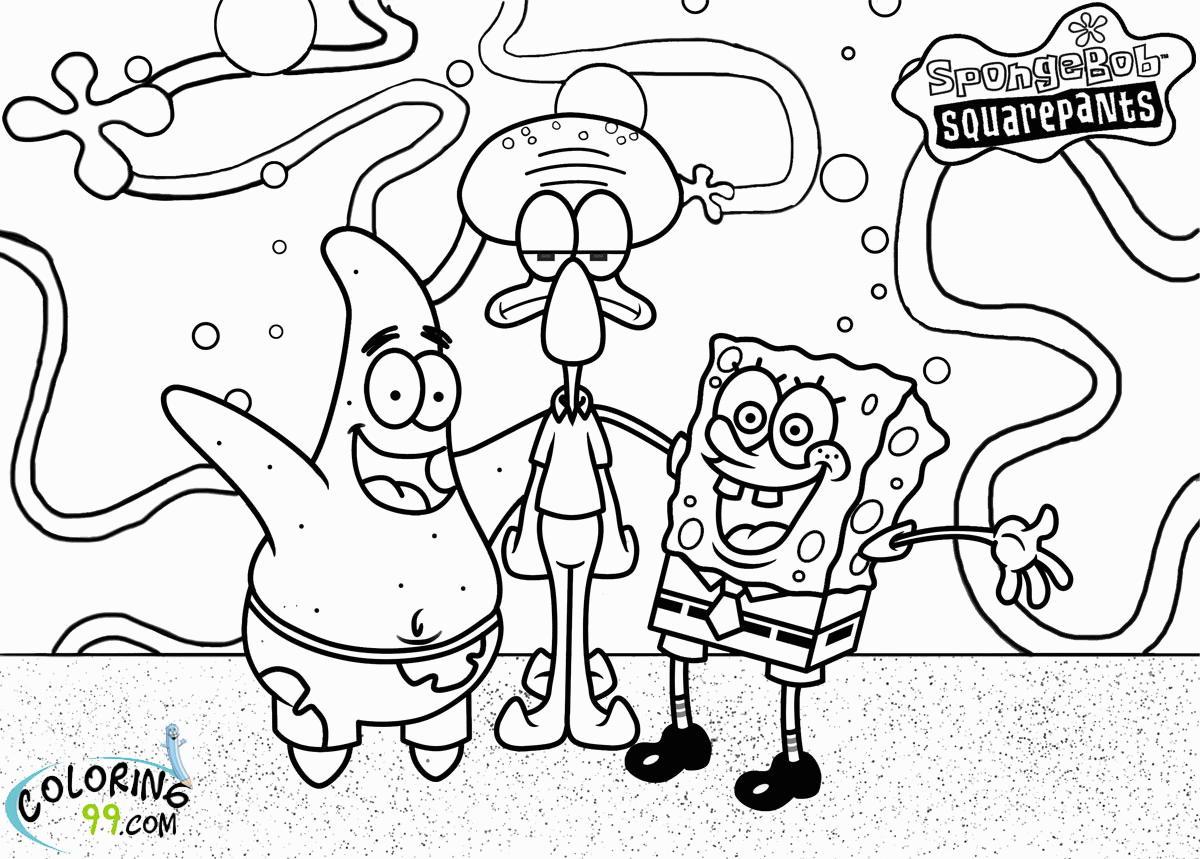 Free Spongebob And Patrick Coloring Page, Download Free Spongebob And ...