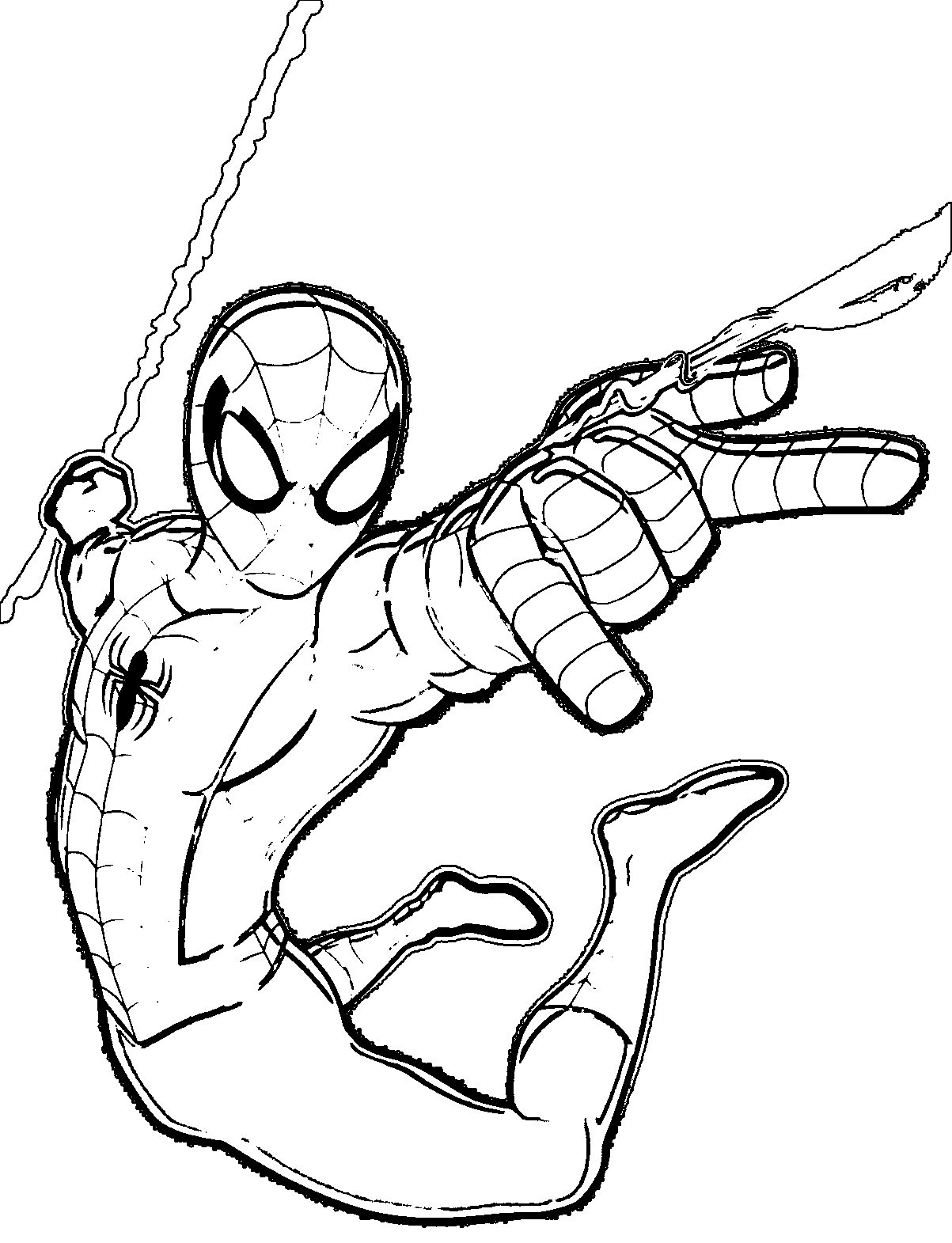 Easy Spiderman Coloring Pages Printable - Printable World Holiday