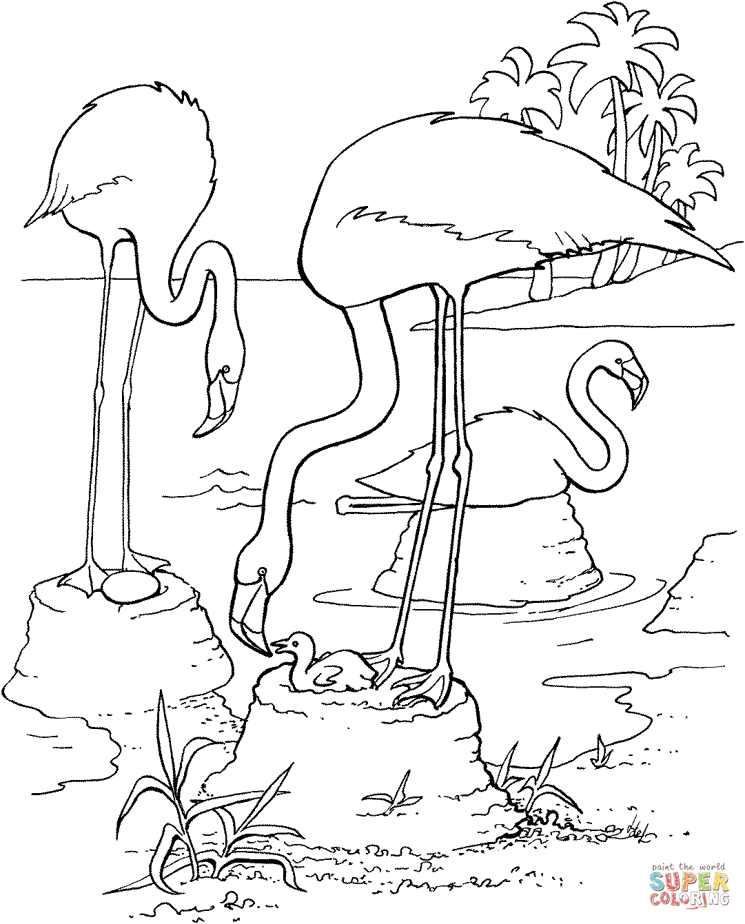 Flamingo Coloring Page