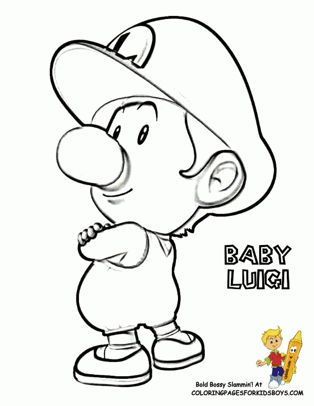 baby mario coloring pages