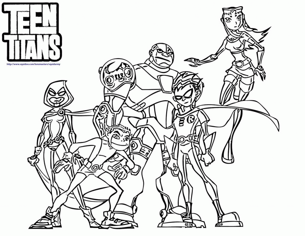 teen titan coloring pages