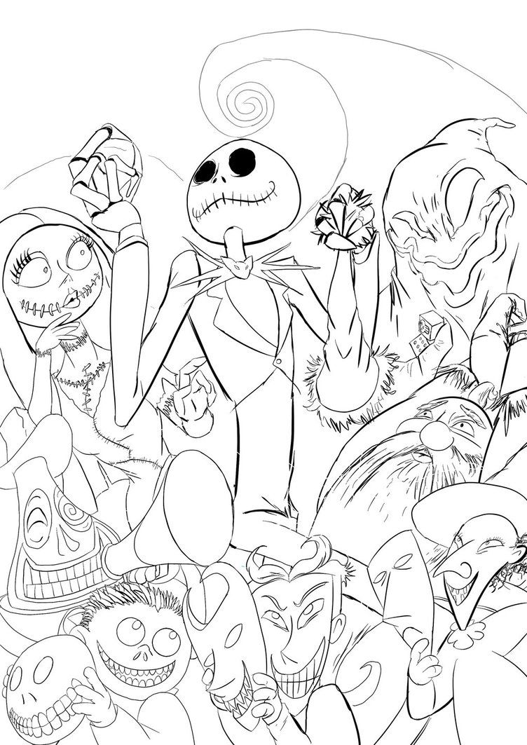 Free The Nightmare Before Christmas Coloring Pages, Download Free The