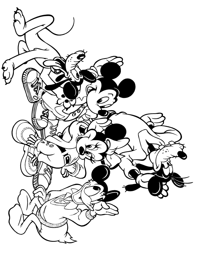 Free Coloring Pages Mickey Mouse And Friends - High Quality