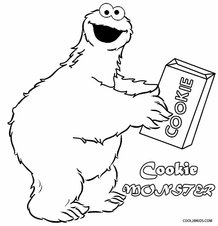  Printable Coloring Page Of Cookie Monsters Face