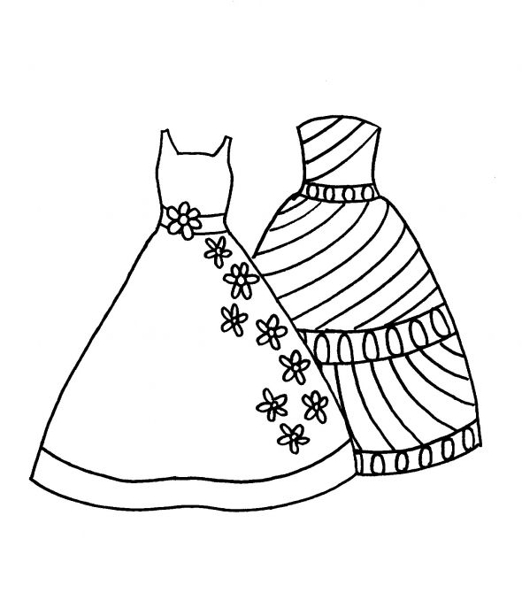 princess dress in drawing - Clip Art Library