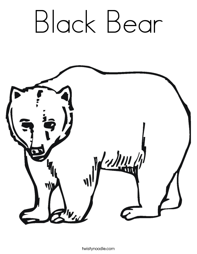 American Black Bear Coloring Page - Free Printable Coloring Pages of ...