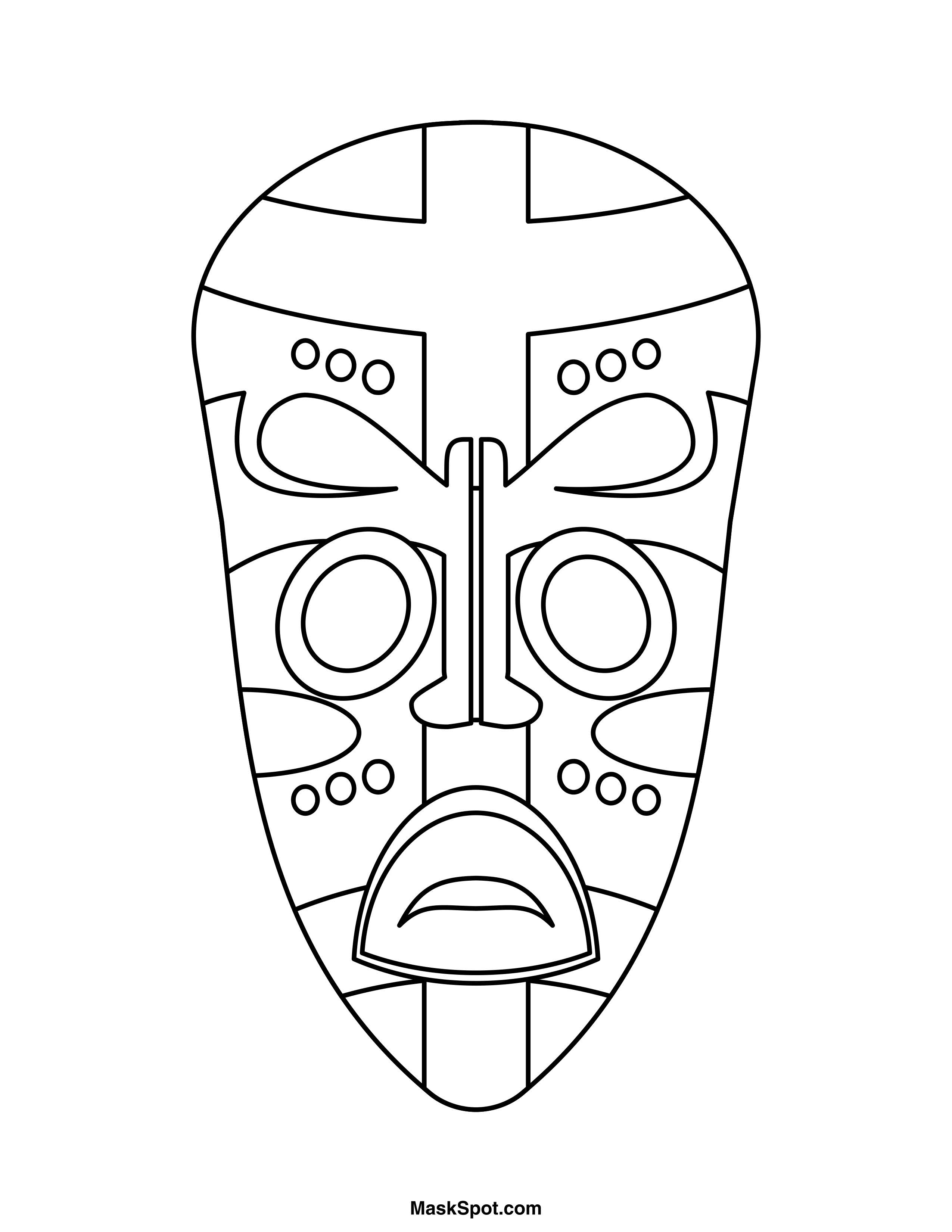 African Mask Coloring Page Free Printable African Mask Coloring Sheets