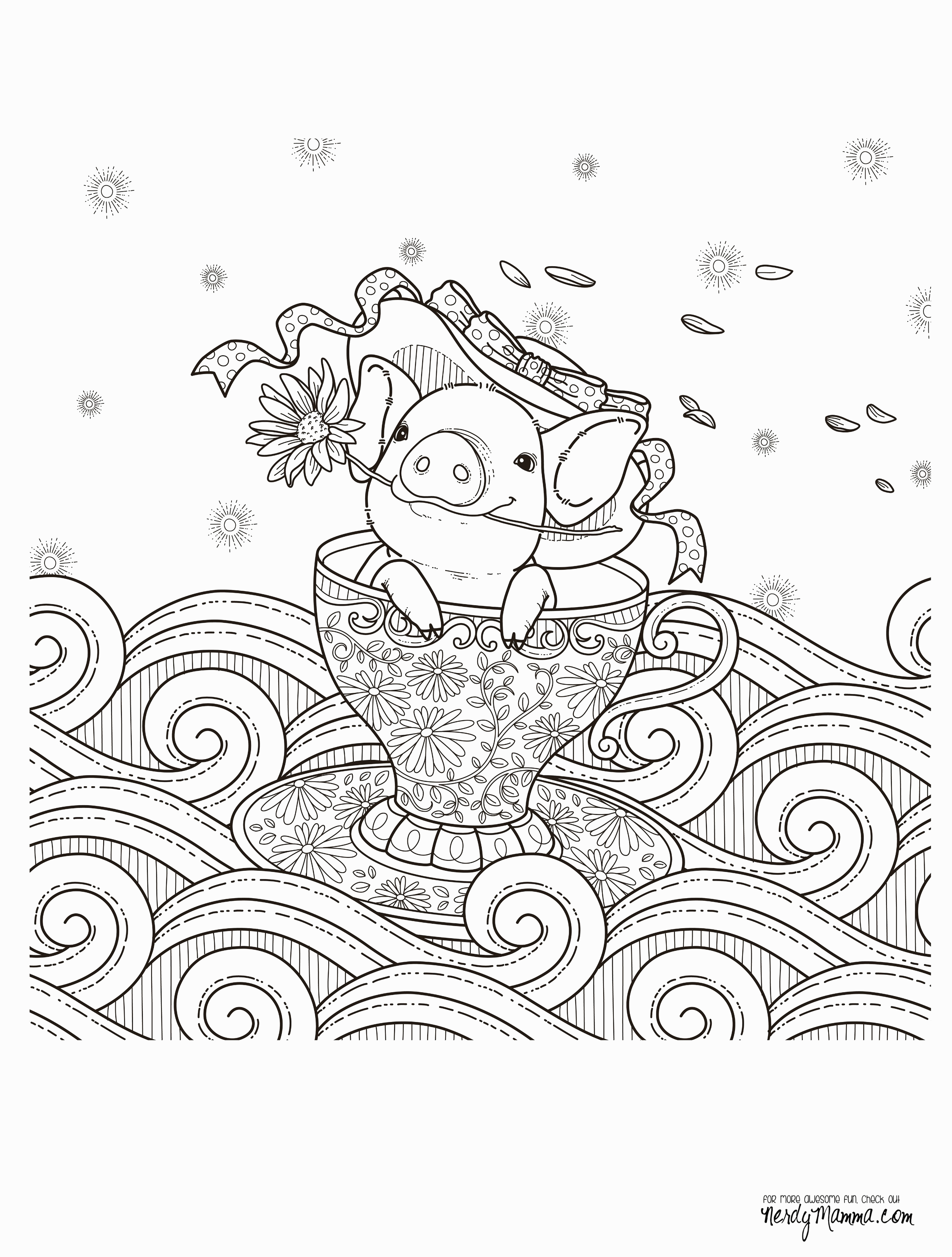 Teacup Coloring Page