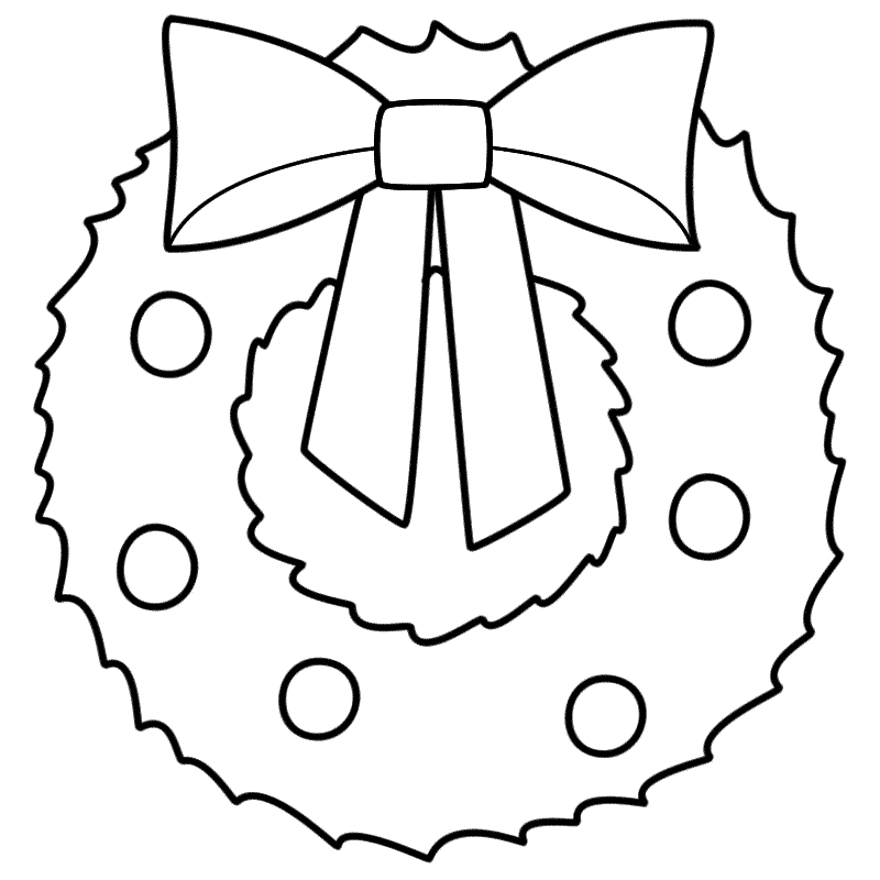 Christmas Wreath Clipart Black And White Clip Art Library