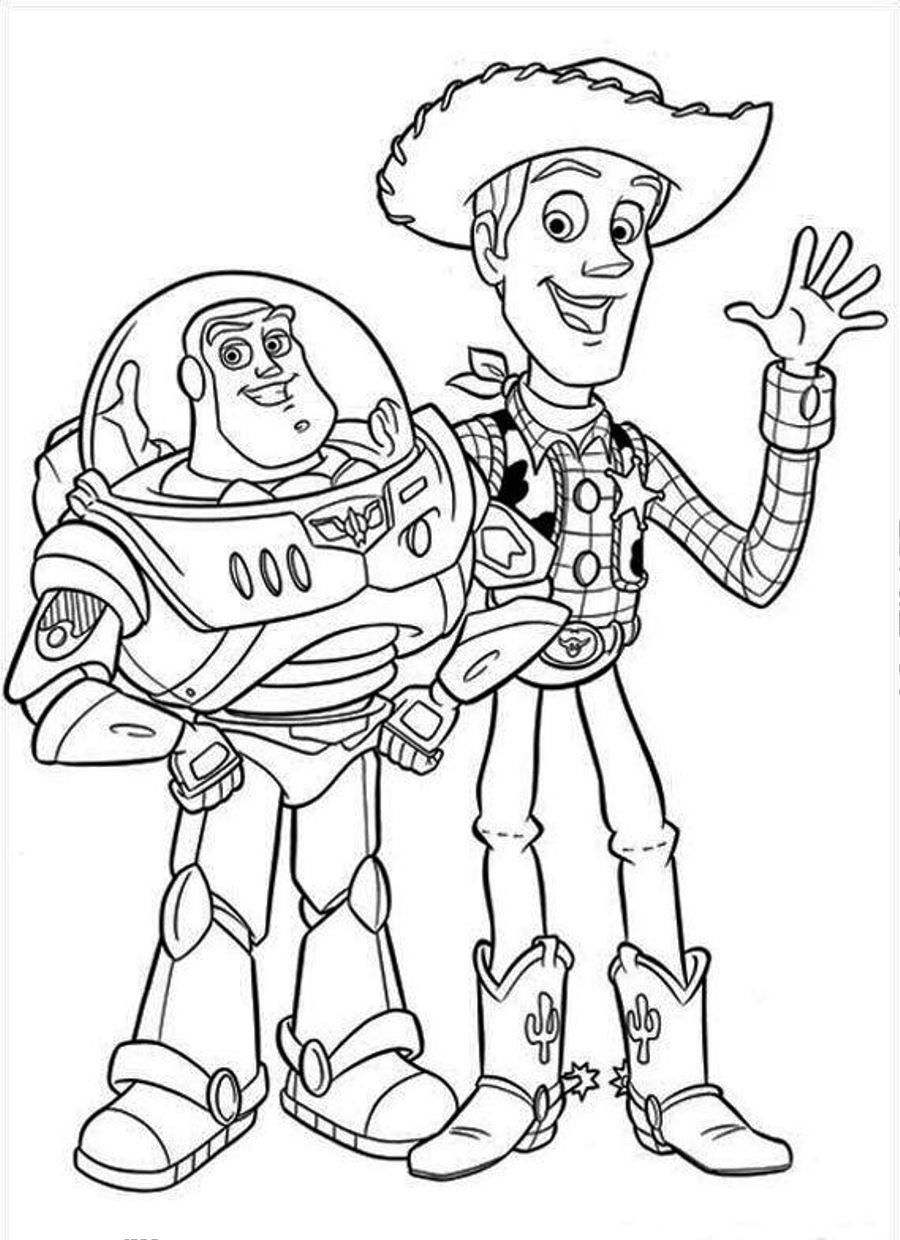 Buzz And Woody Coloring Page Clip Art Library