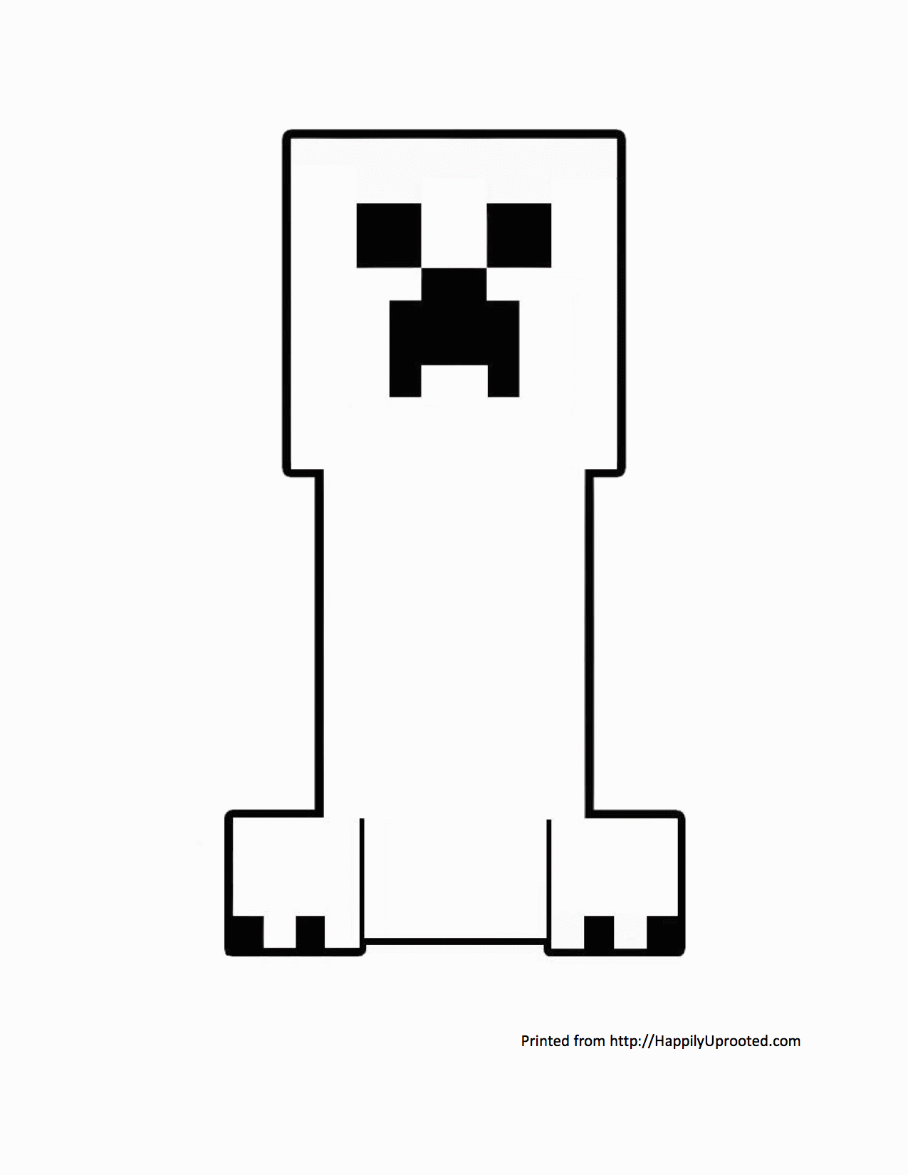minecraft creeper outline - Clip Art Library