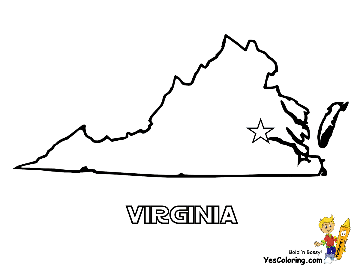 printable virginia map for kids - Clip Art Library
