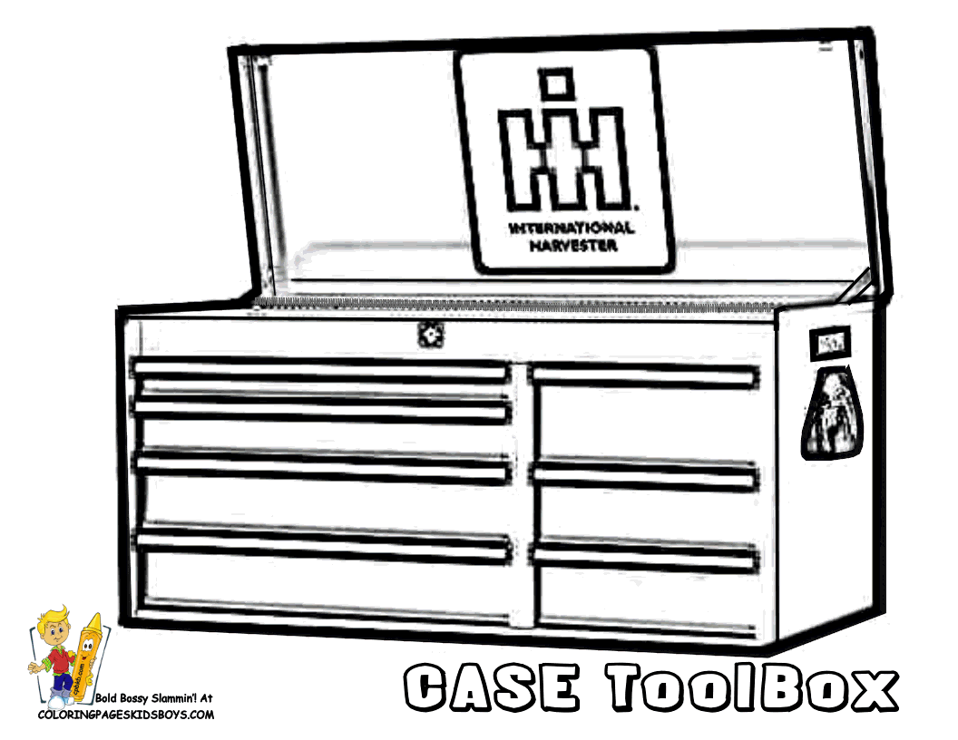 Free Tool Box Coloring Page, Download Free Tool Box Coloring Page png ...