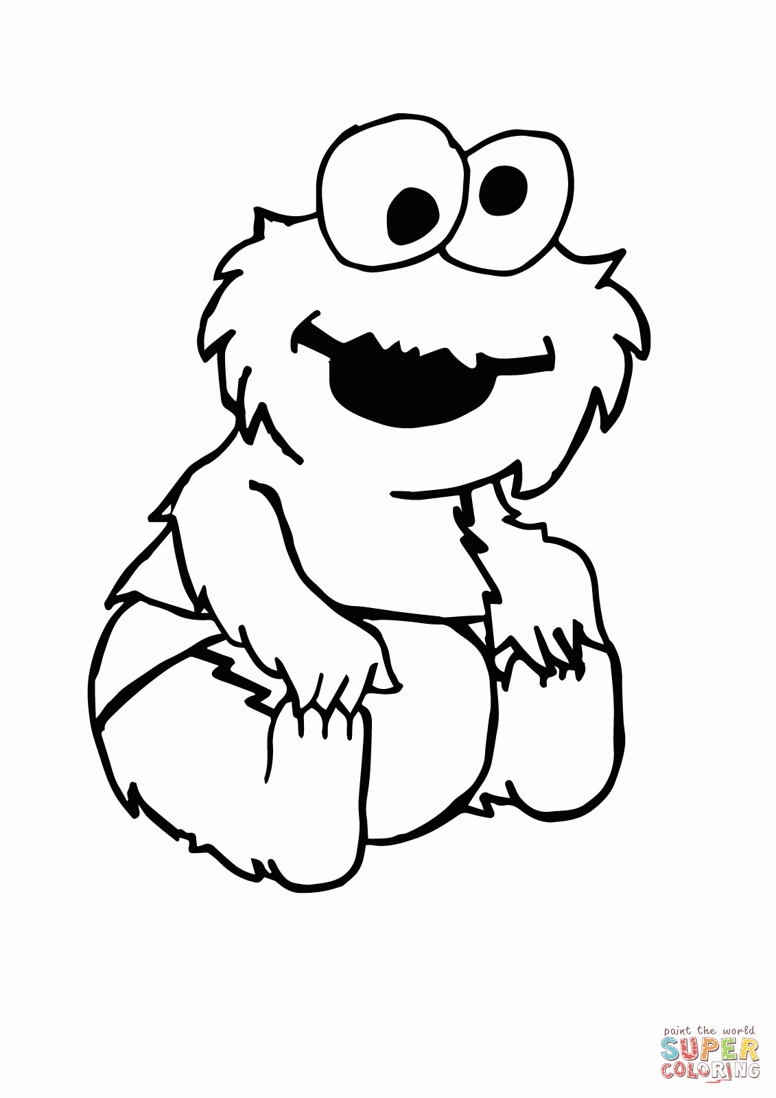 Free Printable Cookie Monster Coloring Page Nice | Coloring pages