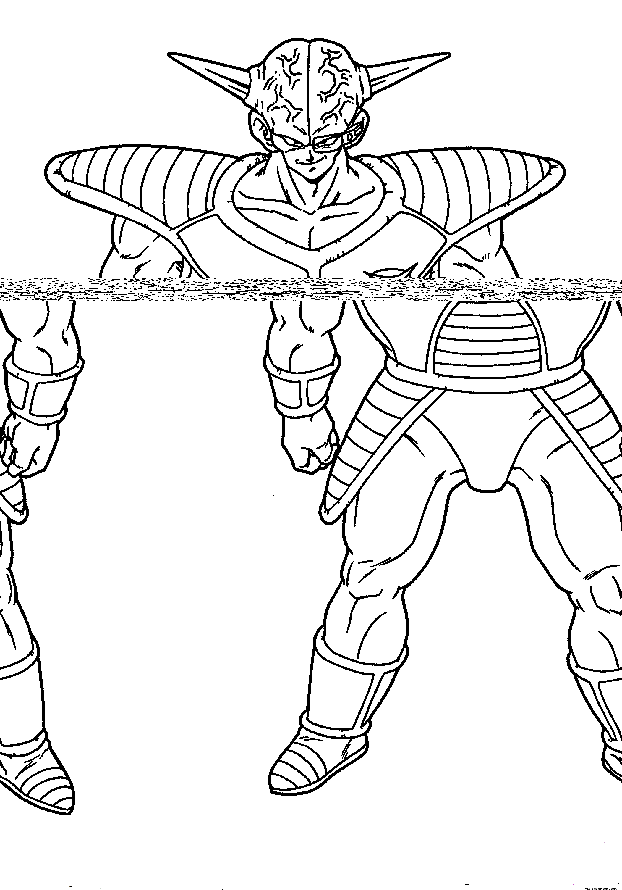 coloring Dragon Ball Z, page ginyu force to print out or color online