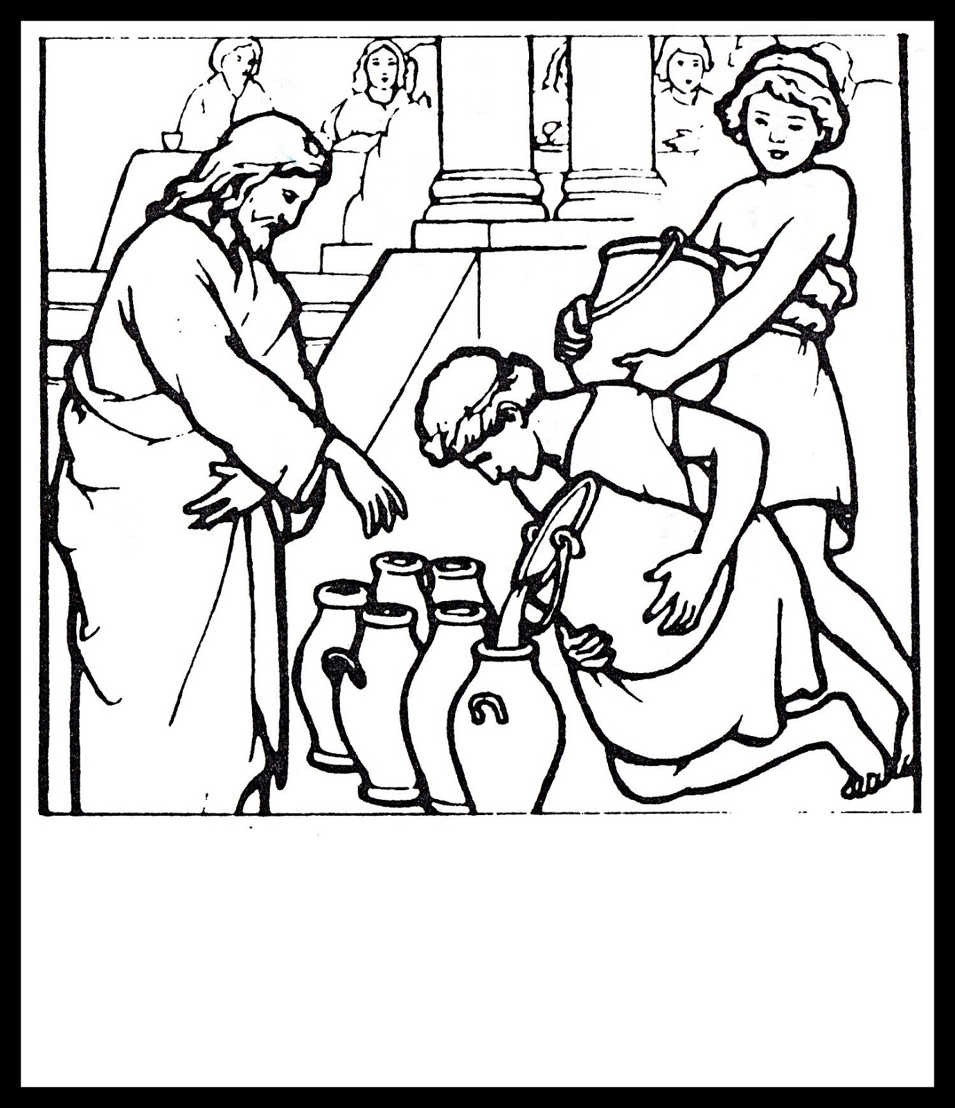 the wedding at cana coloring page