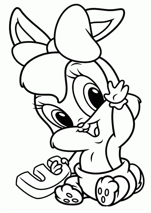 Funny Baby lola Bunny Coloring Pages - Looney Tunes Cartoon