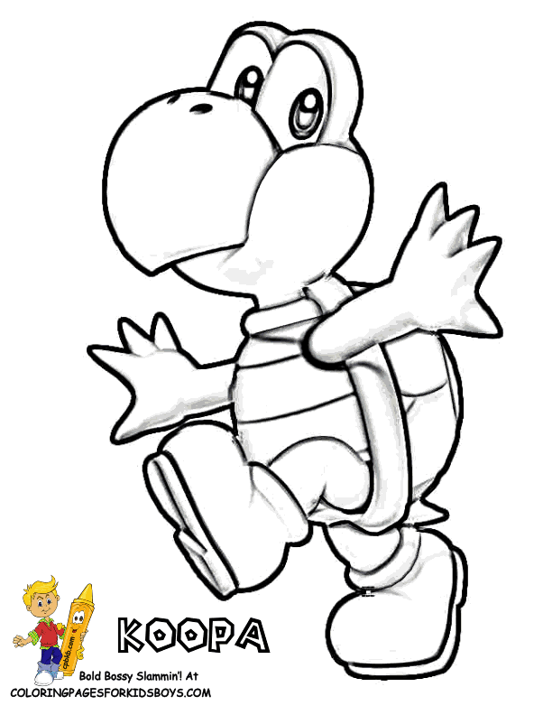 Super Mario Koopalings Coloring Pages Koopa Troopa Coloring Page Free ...