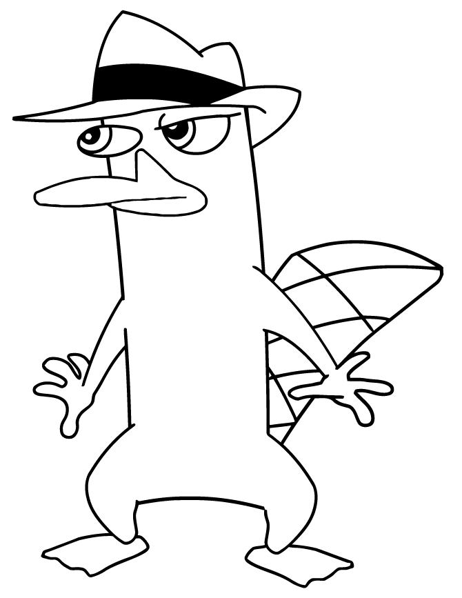 Agent P Coloring Pages