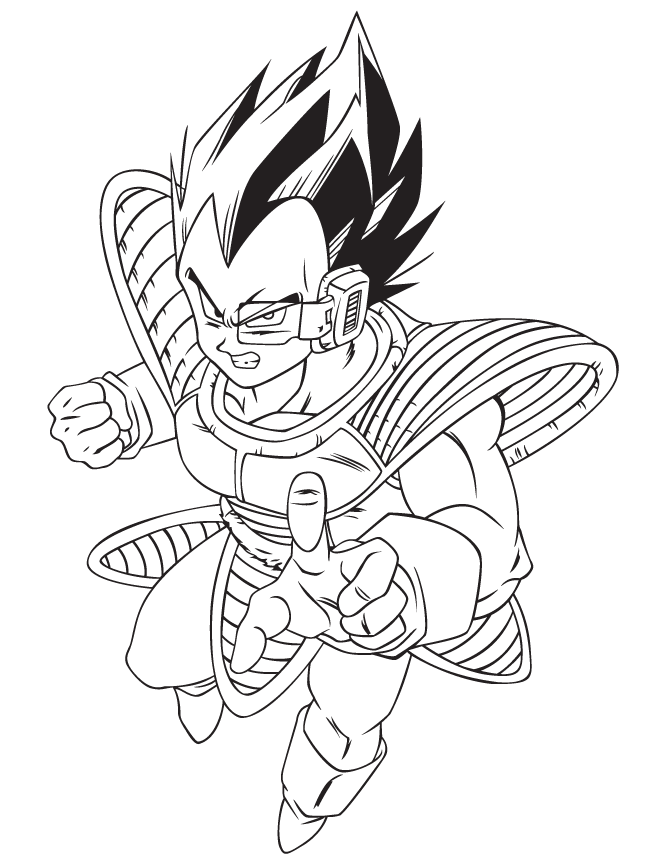 Para Colorir Vegeta UE Imprimir Grátis