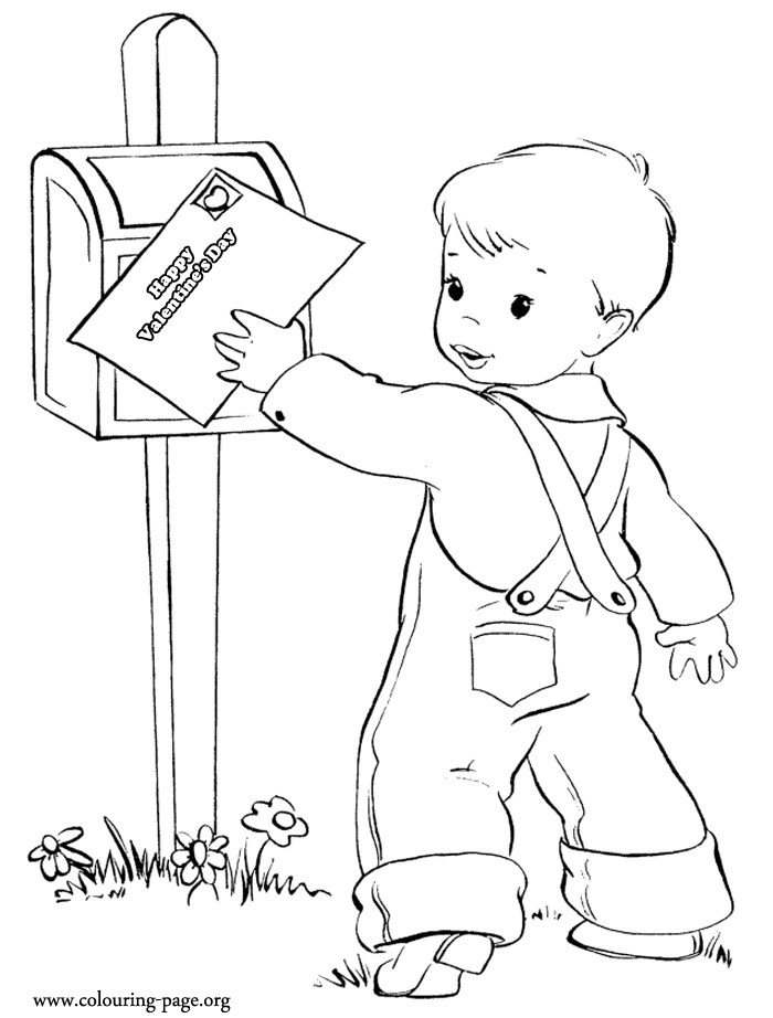 Little Boy Coloring Page