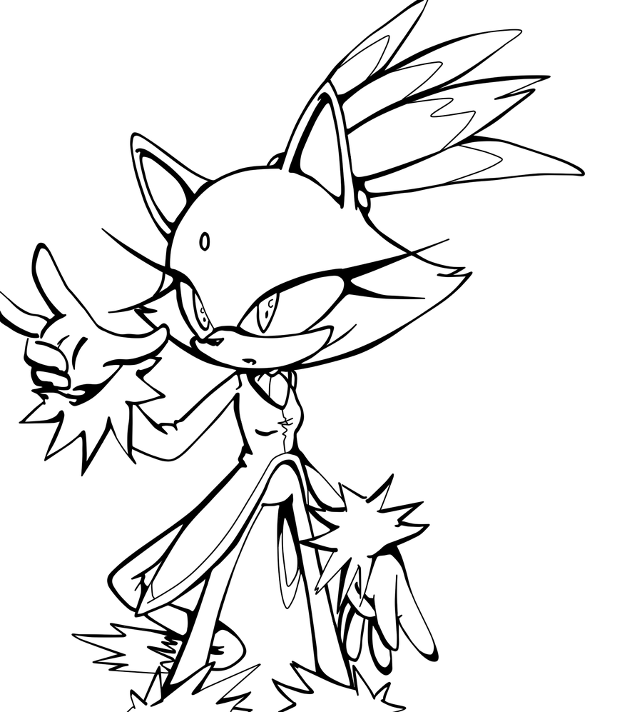 blaze sonic the hedgehog coloring pages - Clip Art Library