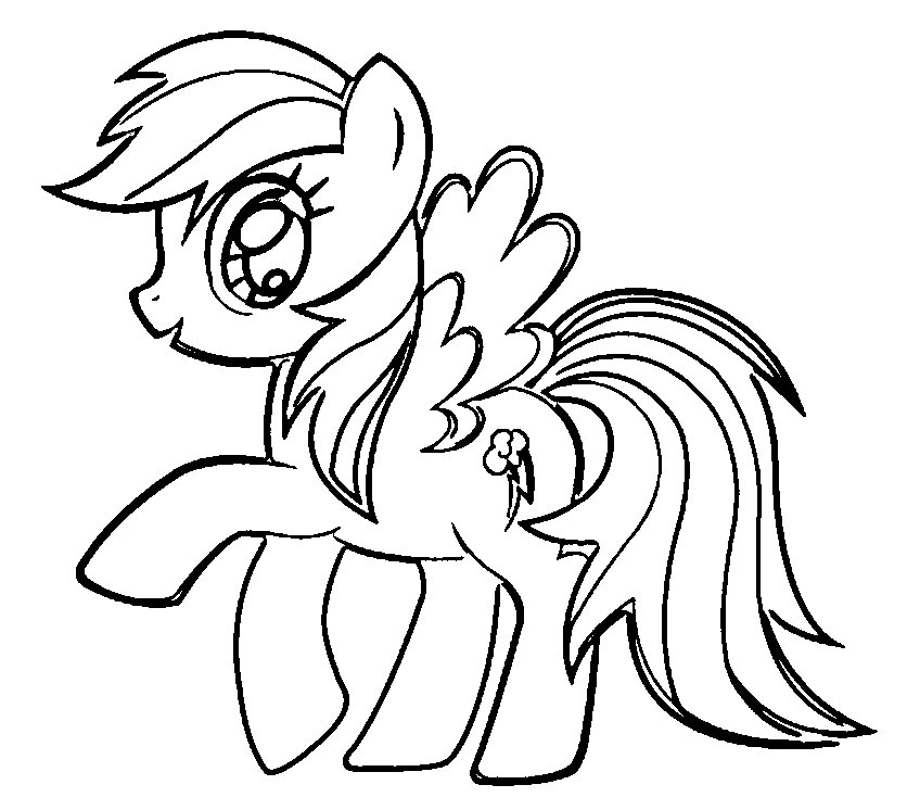 My Little Pony Páginas para colorir Rainbow Dash - GBcoloring