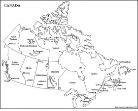 outline political map of canada - Clip Art Library