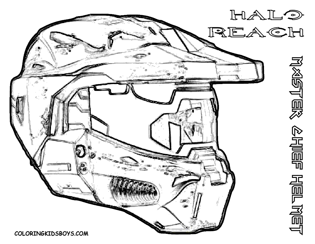 halo mask coloring page - Clip Art Library