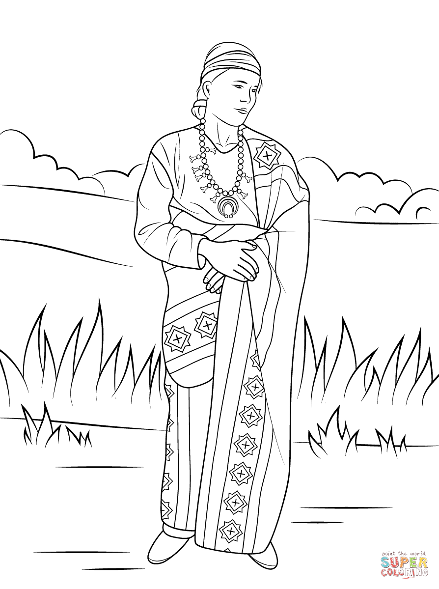 Free Coloring Pages Of Indians American