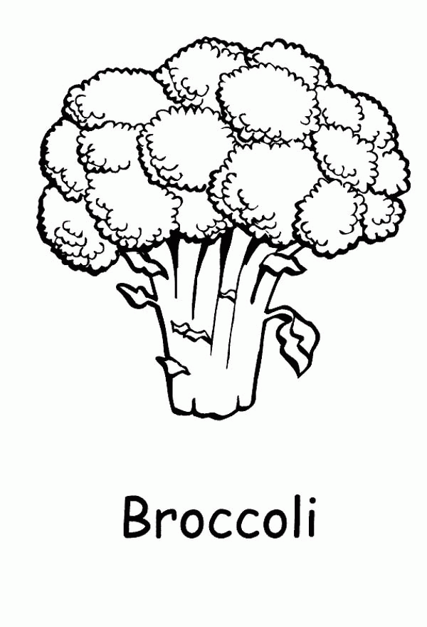 Free Broccoli Coloring Page, Download Free Broccoli Coloring Page png