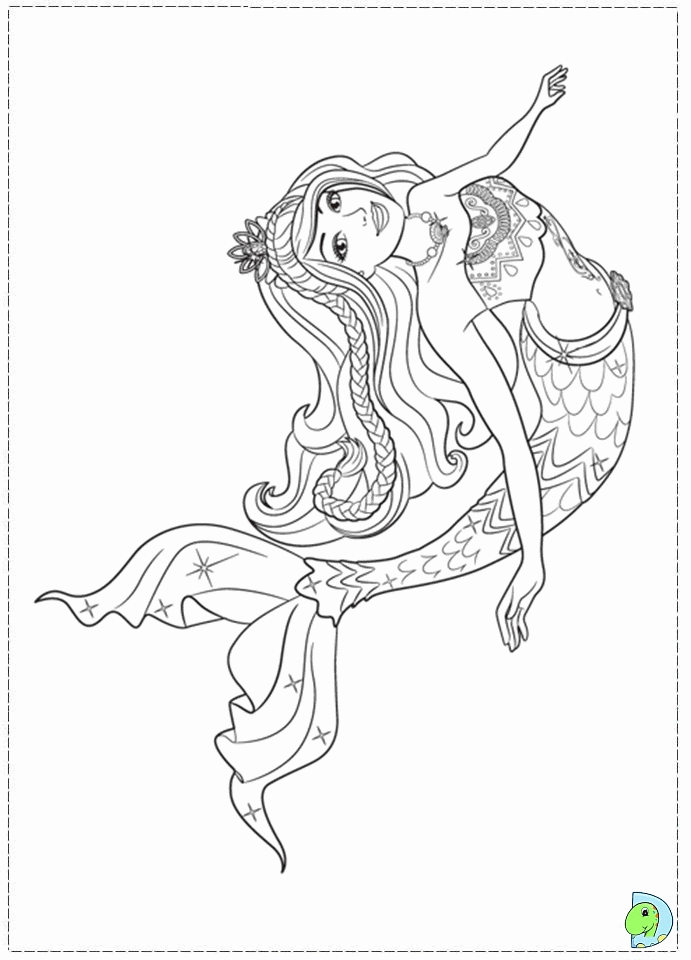 Baby Mermaid Coloring Pages 