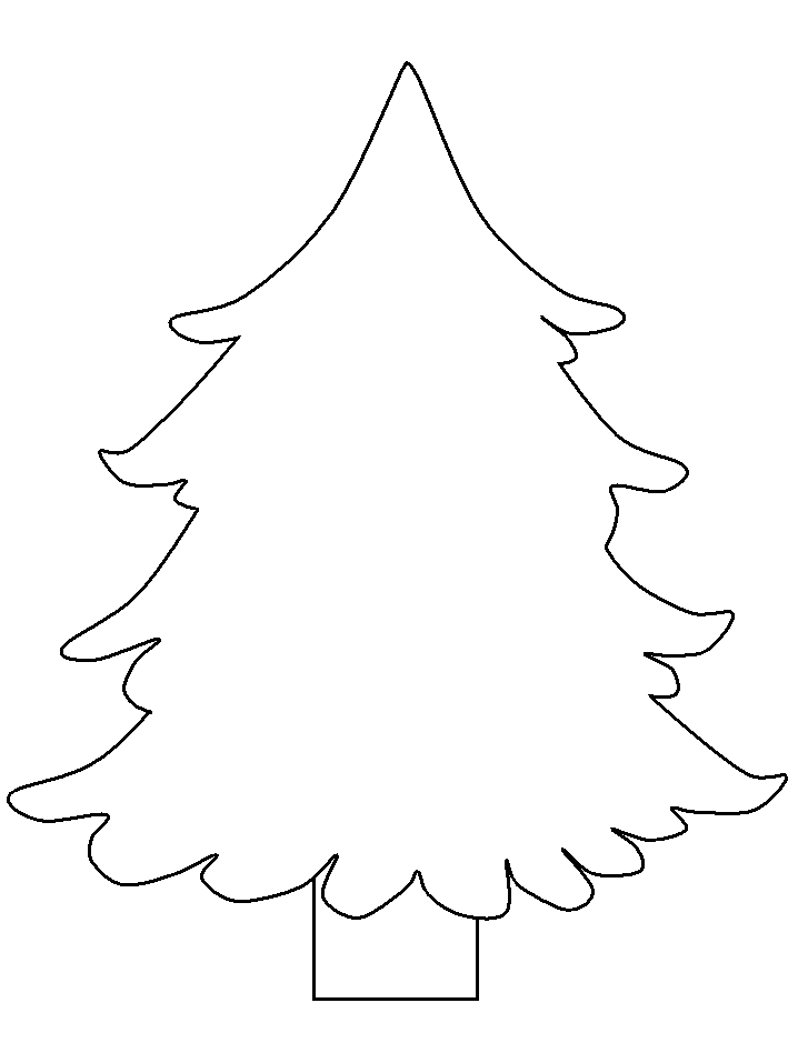 Printable Blank Christmas Tree Coloring Pages