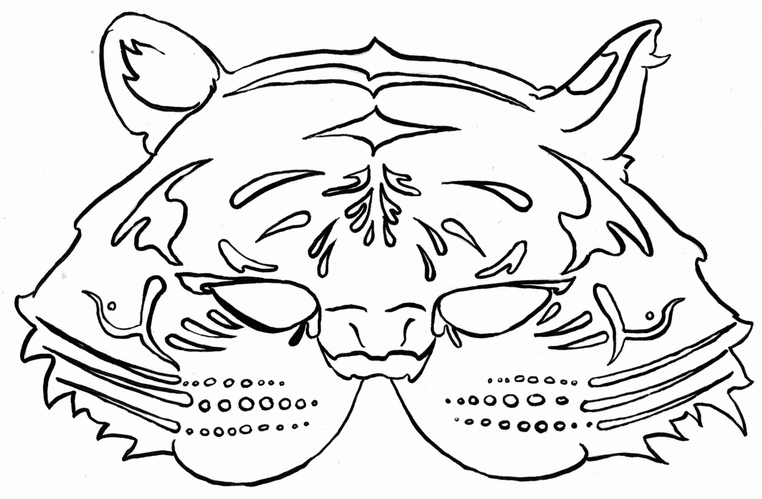 Mobile tiger Mask Printable Coloring Coloring Pages