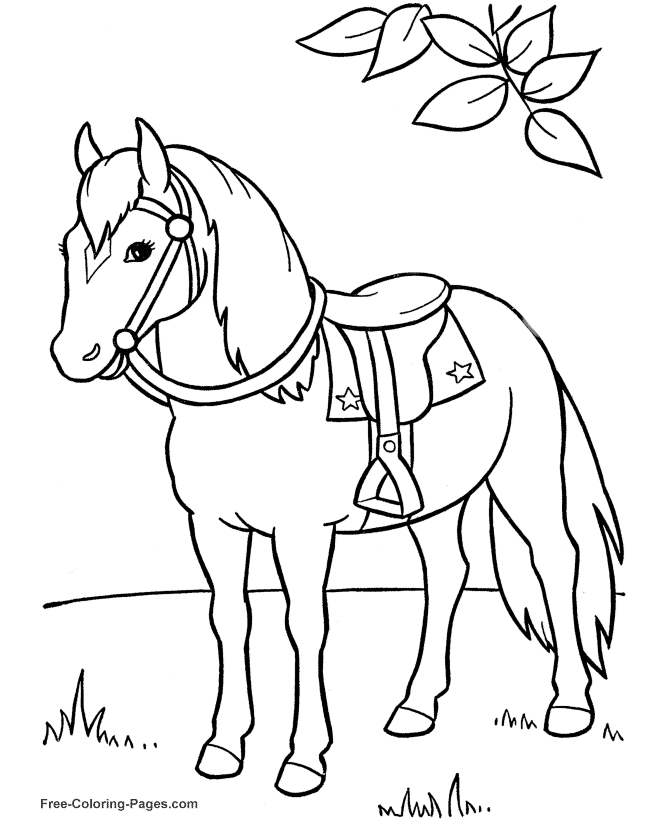 Download animal coloring pages horse - Clip Art Library