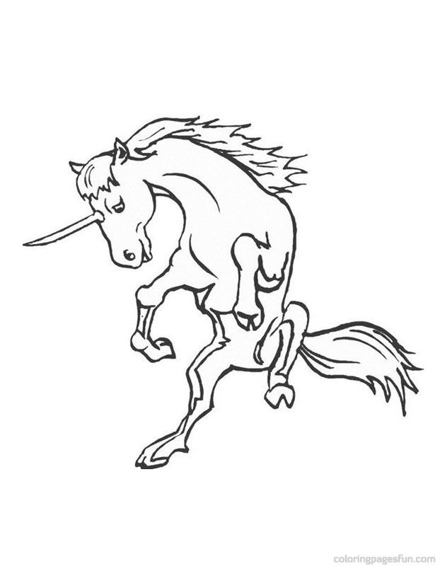 unicorn coloring page printable free