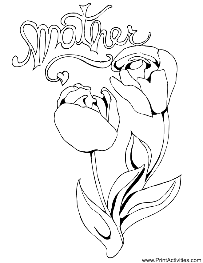 mothers day coloring pages Clip Art Library